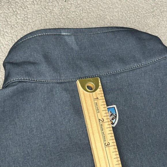 Kuhl Jacket Mens Medium Blue Softshell Full Zip Performance Outdoor Coat Hiking - Picture 13 of 15